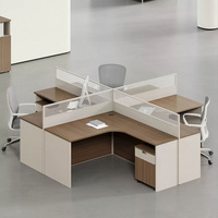 Bureau d'ordinateur ergonomique en bois moderne en forme de L, respectueux de l'environnement, avec tiroir mobile et couleur personnalisée pour le bureau
