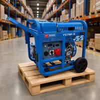 Groupe électrogène diesel Yuchai YC7GF-3 7 kW triphasé 50 Hz 230 V/400 V à châssis ouvert, refroidi par air, portable, pour usage industriel