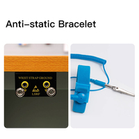 Banc de travail métallique antistatique léger à montage facile ESD avec 4 tiroirs, armoire grise personnalisable OEM/ODM