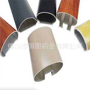 Aluminum Profile 6063 Wood Grain Finish For Stair Railing Hospital School Use - Product Image 2