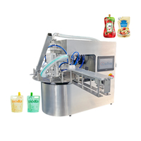 CohoMachine Pochette rotative automatique Pâte de tomate liquide en plastique Bec laitier Poche Remplissage Machine à vis de capsulage
