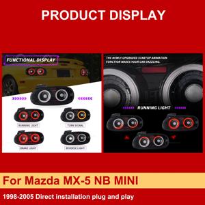 J ไฟท้ายสำหรับ MAZDA MX-5 NB <span class=keywords><strong>2002</strong></span>ประกอบไฟท้าย1998-2005ขนาดเล็กสำหรับ MAZDA Mx5 NB ไฟท้าย - Product Image 3