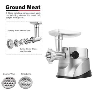Ensemble de mixeur de cuisine allemand 3-en-1 avec hachoir à viande, accessoires métalliques pour légumes et engrenages pour usage domestique, ensemble à viande - Product Image 3