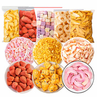 Groene Gedroogde Vriesgedroogde Fruitsnacks Groothandel Gedroogd Fruit met Koelende Gele Perzik Aardbei Mango Vriesgedroogde Yoghurt