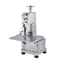 Machine de découpe de viande et d'os à grande scie à ruban de haute qualité utilisée pour couper les steaks, les cuisses d'agneau à os de boeuf et le poisson congelé