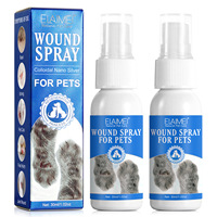 Elaimei Spray cicatrisant antiseptique indolore au nano-argent colloïdal pour chiens et petits animaux, régénérant et antifongique, en stock
