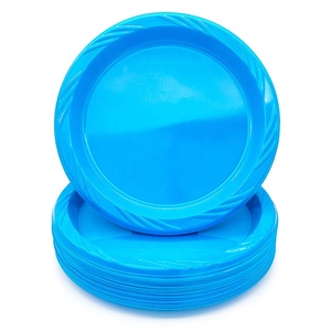 50 PACK Disposable 9inch Plastic Plates Dinner Dishes