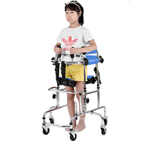 Andador de Acero Inoxidable para Niños Hemipléjicos, Suministros de Terapia de Rehabilitación, Ayuda Multifuncional para Caminar para Niños con Discapacidad