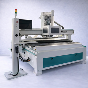 Fresadora de cambio automático de herramientas de 2100x3000mm, máquina de carpintería de alta resistencia con cambiador lineal para gabinetes, movimiento de pórtico 1.Gantry Movement Casti - Product Image 1