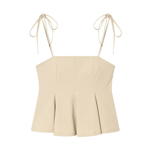 TAOP&ZA 2026 Novedad Primavera para Mujer: Top/Camiseta sin Mangas con Lazo y Tirantes Finos, Tejido Vintage Transpirable y Ecológico, con Falda Corta - Product Image 1