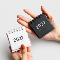 Mini calendrier de bureau personnalisé promotionnel avec impression sur mesure, calendrier de poche à feuilles mobiles, petit calendrier 2027