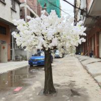 Arbre artificiel réaliste de cerisier en fleurs, décoratif d'intérieur, faux arbre de Sakura avec fleurs roses pour projets paysagers événementiels