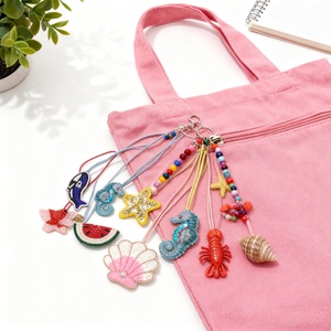 Appliques et porte-clés en strass personnalisés en gros, breloques de sac en forme d'animaux marins et de fruits en perles 3D faites à <span class=keywords><strong>la</strong></span> main - Product Image 6