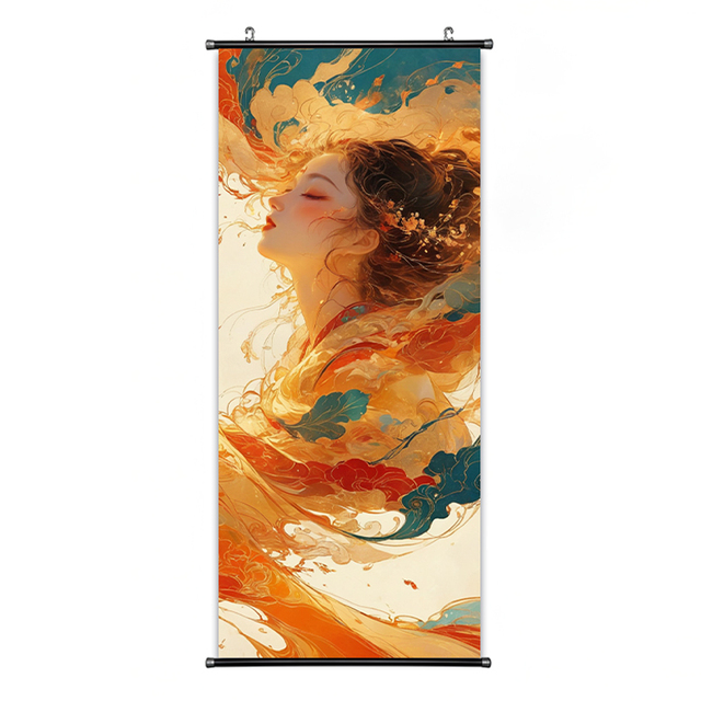 Wholesale Custom Size Scroll Fabric Banner with Aluminium, Plastic, Pvc Rod Using on the Wall, on the Window or Outside Door