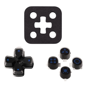 ปุ่มแอคชั่น D-pad แบบกำหนดเอง สีดำสามเฉดสี ใส และน้ำเงิน พร้อมสัญลักษณ์ที่ออกแบบใหม่ ปุ่มหน้า D-pad สำหรับคอนโทรลเลอร์ Ps5 - Product Image 2