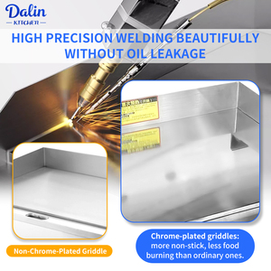 شواية كهربائية تجارية مسطحة من الأعلى للفطائر قابلة للتعديل بتحكم ترموستاتي طبق ساخن شواية كونترتوب للمطاعم - Product Image 3