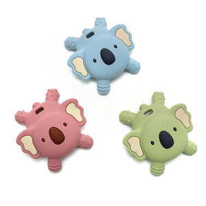 Venta al por mayor de productos de juguete de silicona para bebés de grado alimenticio de silicona masticar juguetes de dentición para bebés de animales mordedores para bebés Bpa libre de estilo de dibujos animados <span class=keywords><strong>Set</strong></span> - Product Image 5