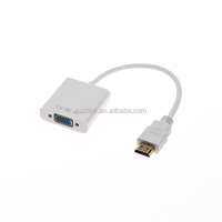 Adaptateur VGA HD 1080P Compatible HDMI Numérique vers Analogique Mâle-Femelle pour Câble VGA PC Portable Tablette - Accessoire Audio Vidéo