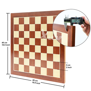Tablero de Ajedrez de Madera MDF de Alta Calidad, 48*48*1.2cm, 19 Pulgadas, Hecho a Mano, Tamaño Grande para Juegos de Ajedrez - Product Image 6