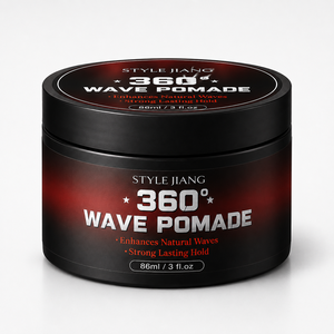 โพเมดจัดแต่งทรงผม 360 Waves พร้อมแปรง ควบคุมลอนผม ครีมจัดแต่งทรงผมสูตรเพื่อผมเงางามสุขภาพดี สำหรับผมมีเท็กซ์เจอร์ 86 มล. - Product Image 6