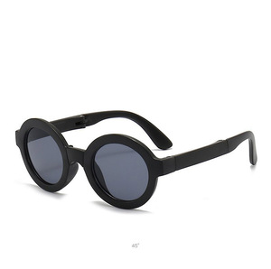 <span class=keywords><strong>Gafas</strong></span> de sol unisex para niños, plegables, con protección UV, <span class=keywords><strong>gafas</strong></span> de sol redondas retro - Product Image 3