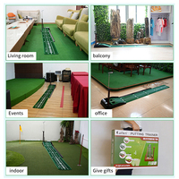 Nouvel équipement d'entraînement de golf 2024 de notre usine : Tapis d'entraînement de putting de golf avec double trou