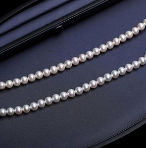Collar de Perlas Blancas, Regalo de Moda para el Día de la Madre, Collar de Perlas Naturales de Agua Dulce Redondas - Product Image 4