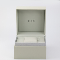 Boîte cadeau carrée de luxe personnalisée TIME TOKEN en carton blanc avec doublure en cuir PU pour montre, fabricant d'emballages en papier
