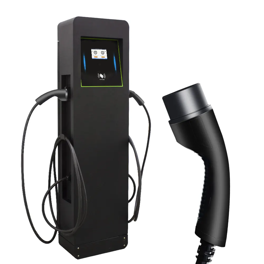 Nueva llegada vehículo eléctrico APP 22kw 44kw doble pistola EV cargador AC vehículo eléctrico Ev estaciones de carga OCPP