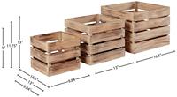 Junji Groothandel Goedkope Houten Fruit Groente Kratten Voor Koop Boerderij Houten Nestelen Kruiden Box Set Van 3