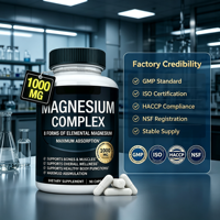 8 formes de capsules de magnésium élémentaire, absorption maximale, haute puissance, 1000 mg, 90 unités, complément alimentaire pour le bien-être quotidien
