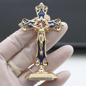 Mecrt katolik süs haç emaye çapraz süslemeleri dini namaz İsa heykelcik Metal heykelleri ucuz hediye - Product Image 5