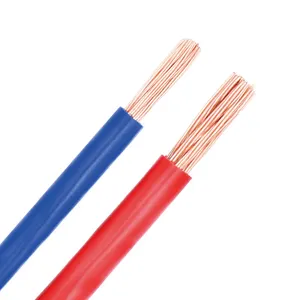Soft PVC Insulated Stranded Copper Core Conductor 0.5 1.5 2.5 4 6 10mm Electric Wire For Household Hospital Hotel Cabling