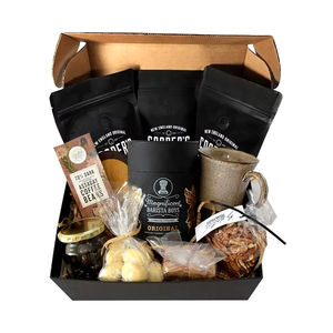 กล่องเมลเลอร์กระดาษลูกฟูกคุณภาพสูงหรูหรารีไซเคิลงานฝีมือสีดำสำหรับร้านกาแฟหรือของขวัญ - Product Image 3