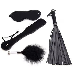 Kit de Bondage pour Adultes Jouets Sexuels SM Jouets de Taquinage et de Frappe Raquette Fouet Masque pour les Yeux Plume Ensemble Quatre Pièces Étanche Haute Qualité - Product Image 6