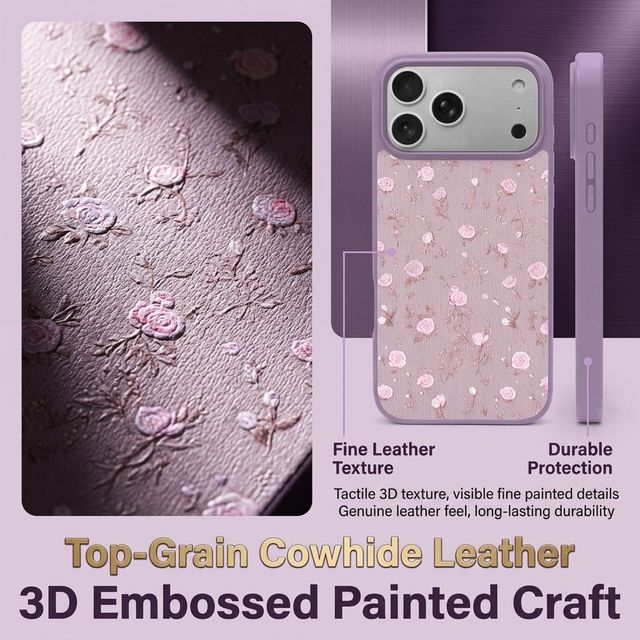 Factory Direct Vintage Custom Pattern Phone Case UV Printing With 3D Embossed for IPhone 17 16 Mobile Phone case