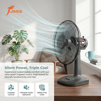 Ventilateur de table oscillant à 3 vitesses avec grille métallique de 16 pouces, pales en plastique et moteur en cuivre pur pour le marché d'Afrique et d'Asie du Sud-Est
