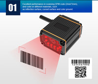 Industrial IP65 PCB Board Datamatrix PDF417 1D QR Code Laser Barcode Reader Module USB Scan Engine Escáner de código de barras fijo