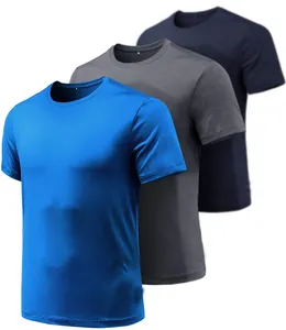 男性用半袖ポリエステルTシャツ特大カスタムロゴポロユニフォームシャツ