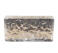 Blocs de verre massif fournis par l'usine, briques de verre isolantes thermiquement, briques de verre massif cristallin pour la décoration de maisons et bâtiments.
