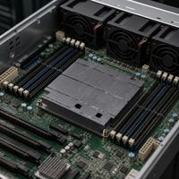 Heatsink Sirip Zipper Kepadatan Tinggi, Pencetakan CNC, Aluminium 6063, Plat Dasar Tembaga C1100 untuk Server CPU GPU Power Inverter