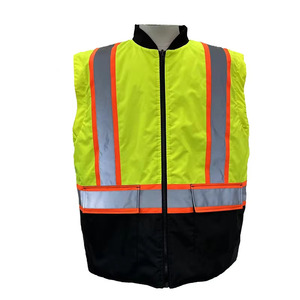 CE ANSI Certified <strong>3</strong> in <strong>1</strong> High Visibility Reflective <strong>Jacket</strong> Detachable <strong>Safety</strong> Bomber <strong>Jacket</strong> and Vest for Industrial Work - Product Image 4