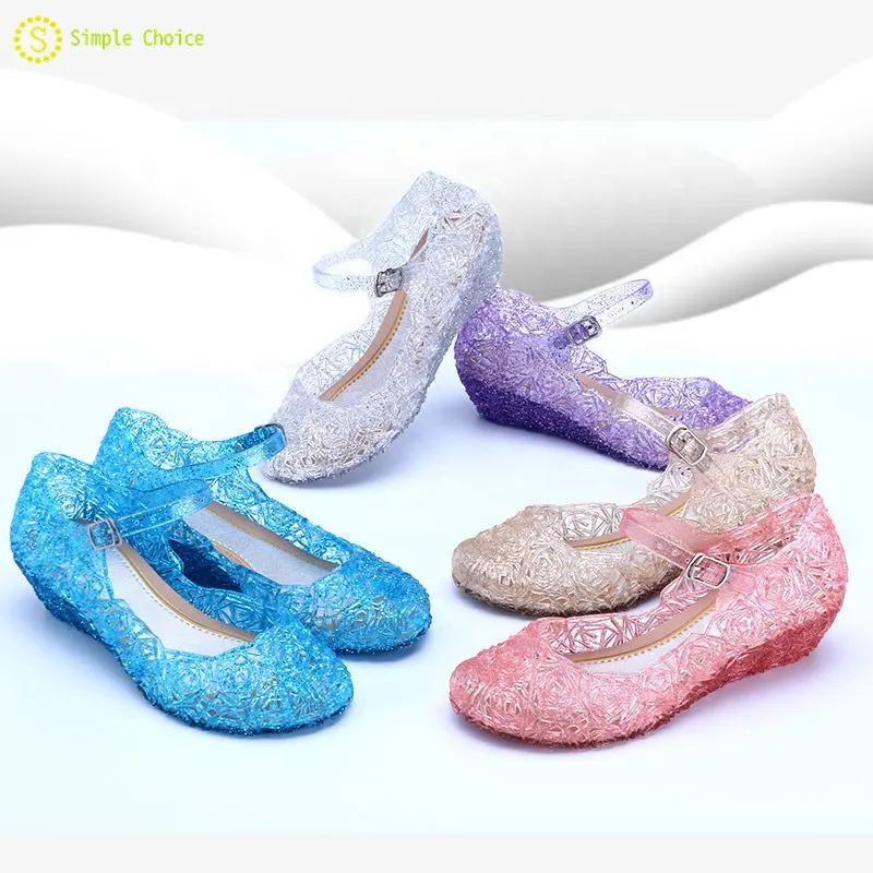 Доступны цвета и размеры, тапочки принцессы из ПВХ на высоком каблуке, обувь принцессы для детей