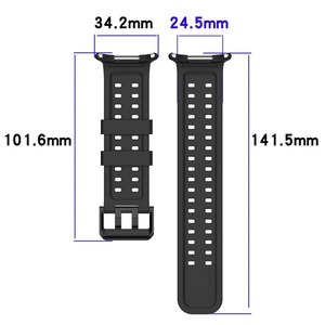 Bracelet de remplacement Upro à double boucle pour Samsung Galaxy Watch Ultra 2 47mm, bracelet de montre sport en silicone - Product Image 2