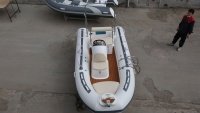 Bateau rigide gonflable à nervures en fibre de verre 390, 1,2 mm, 5 places, pour la pêche et les sports nautiques