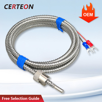 "WRNT-03-2 Industrial K/J Type Clamp Thermocouple Spring Fixed Surface Temperature Probe Sensor "
