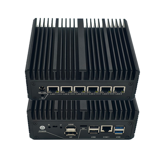 Firewall Network Security Appliance Mini PC 6x 2.5G Lans Intel Celeron J6412 N100  Nano Pfsense Router Server Desktop Computer