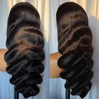 Perruque 360 Lace en gros d'usine, peut être permanentée et teinte, modification de la forme du visage, cheveux humains indiens bruts, HD transparente