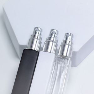 <b>5ml</b> 10ml 15ml square Glass <b>Bottle</b> Empty <b>Perfume</b> Essential Oils <b>Bottle</b> Spray <b>Bottle</b> Atomizer with Shiny Gold Silver Cap - Product Image 3