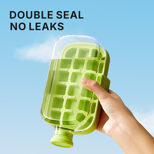 <span class=keywords><strong>Bouteille</strong></span> Rafraîchissante 2en1 Moule Boules Glace <span class=keywords><strong>Bac</strong></span> Glaçons pour Boissons Glacées Americano avec Couvercle Paille Sangle - Product Image 4